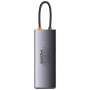 Hub 8w1 Baseus StarJoy Metal Glam Series, USB-C do HDMI + 3 x USB 3.0 + USB-C PD + RJ45 + SD/TF