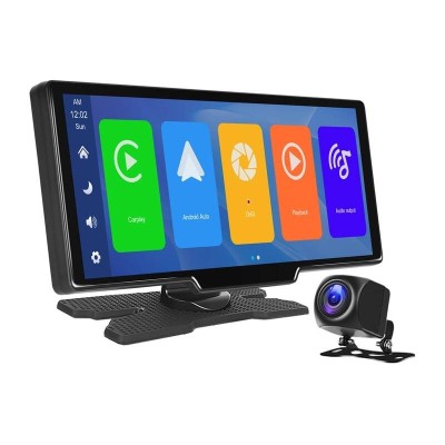 Monitor samochodowy 9,3" Podofo A3073 Carplay&Android Auto + Kamera przednia i tylna