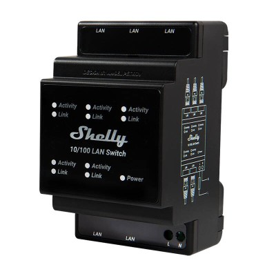 Switch ETHERNET SHELLY LAN Switch 5-portowy