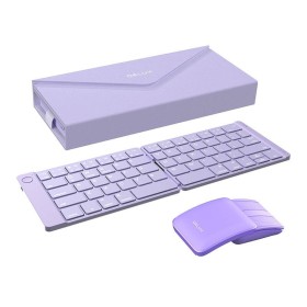 Zestaw składana klawiatura bezprzewodowa Delux KF10 i mysz MF10PR (QWERTY)