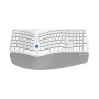 Ergonomiczna klawiatura bezprzewodowa Delux GM901D BT+2.4G (biała) (QWERTY)