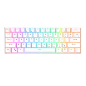 Klawiatura mechaniczna Royal Kludge RK61 RGB, brown switch (biała) (QWERTY)