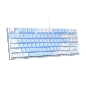 Klawiatura przewodowa MageGee MK-STAR (biało-niebieska) (QWERTY)
