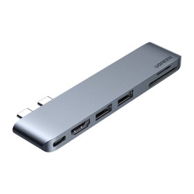 UGREEN CM380 Hub USB-C 6-portowy szary – adapter USB-C