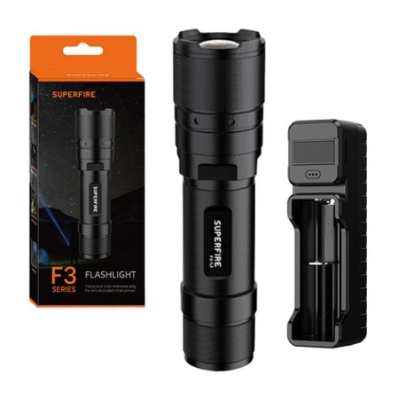 Latarka Superfire F3-L2, 570 lm, 260 m, 5 trybów, funkcja zoom