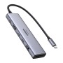 Adapter / Hub USB-C 6w1 Ugreen CM512, HDMI 4K@60Hz, 2x USB, RJ45, PD 100W