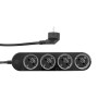 Inteligentna Listwa zasilająca 12A Shelly Power Strip 4 Gen4 Zigbee/Matter czarny
