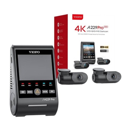 Wideorejestrator VIOFO A229 PRO 3CH 4K + 2K + 1080P WiFi, GPS