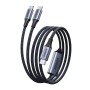 Uniwersalny kabel Ugreen L533 USB-C x2 PD, 140W, 2m