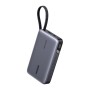Powerbank 20000mAh Ugreen PB551, 145W, USB + USB-C, wbudowany kabel (szary)