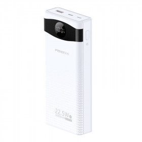 Powerbank Pisen LS-DY132 z kablem micro USB + Lightning 20000mAh PD 22.5W (biały)
